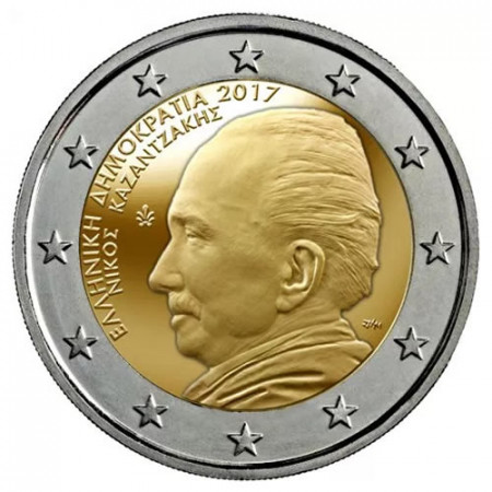 2017 * 2 Euro GRECIA "60 Fallecimiento de Nikos Kazantzakis" UNC