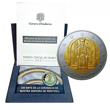 2021 * 2 Euro ANDORRA "Centenario Nuestra Señora de Meritxell " PROOF