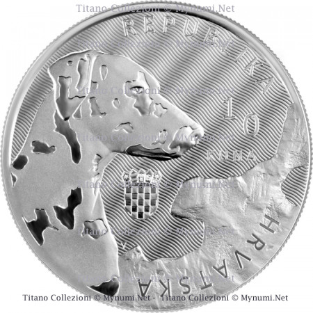 2021 * 10 Kuna 1 OZ Onza Croacia "Dalmatian Dog, Perro Dálmata" FDC