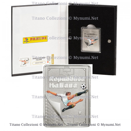 2022 * 5 Euro Plata ITALIA "Excelencia - Figurine PANINI, Calciatori - BLANCO" FDC