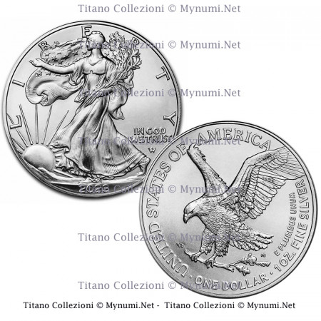 2023 * 1 Dollar Plata 1 OZ Estados Unidos "Liberty - Silver Eagle" FDC