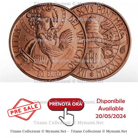 2024 * 20 Euro Cobre VATICANO "Año XII" FDC