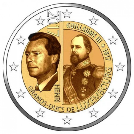 2017 * 2 Euro LUXEMBURGO "200º Nacimiento del Gran Duque Guillermo III" UNC