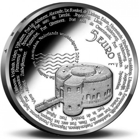 2017 * 5 Euro PAISES BAJOS "Línea de Defensa de Amsterdam" FDC