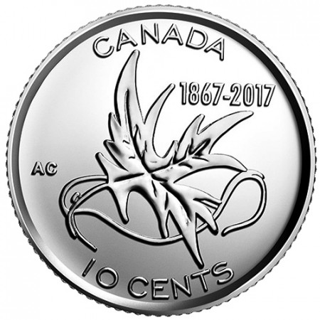 2017 * 10 Cents Canadá "150th Anniversary - My Canada, My Inspiration" UNC