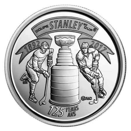 2017 * Cuarto de Dólar (25 Cents) Canadá "125th Stanley Cup" UNC