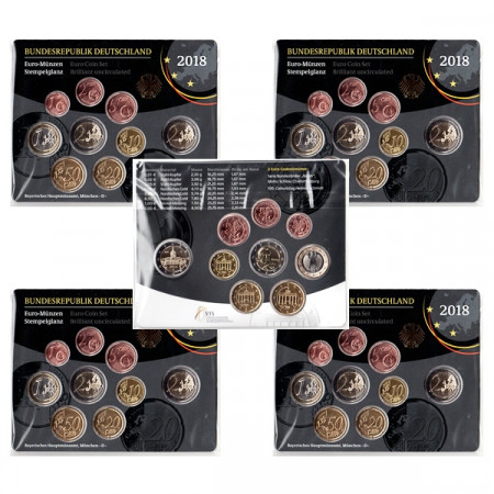 2018 * ALEMANIA Cartera Oficial EuroSet 5 Blister FDC