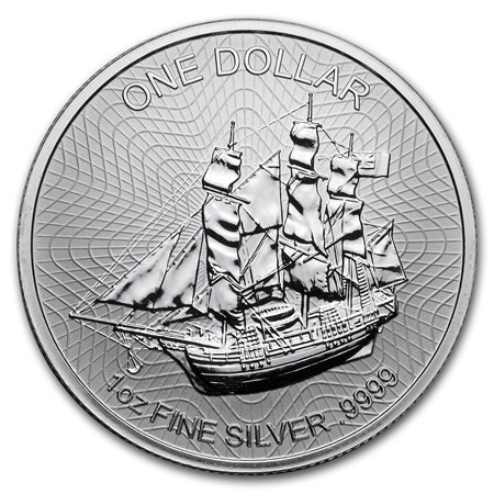 2018 * 1 Dollar Plata 1 OZ Islas Cook "Bounty" FDC