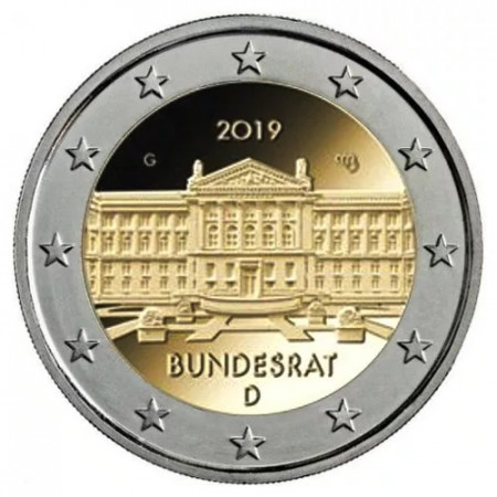 2019 * 2 Euro ALEMANIA "70º Aniversario del Bundesrat Alemán" UNC