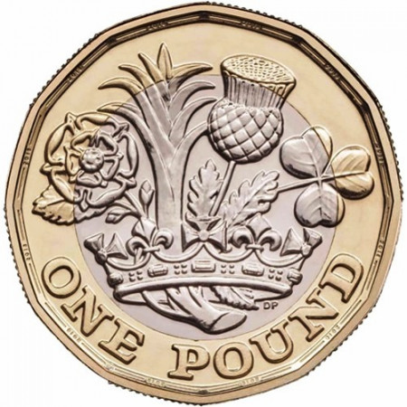 2019 * 1 Pound Bimetálico Gran Bretaña "Elizabeth II - 12 Sided Coin" FDC