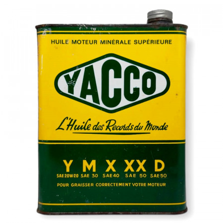 1960ca * Lata de Aceite Motor "YACCO - Huile des Records du Monde" Vacío (B)