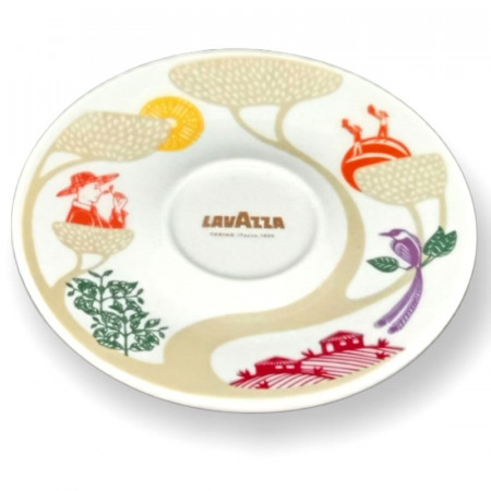 2000ca * Plato de Café de Cerámica "LAVAZZA Torino, Italia - Apulum Porcelain" (A)