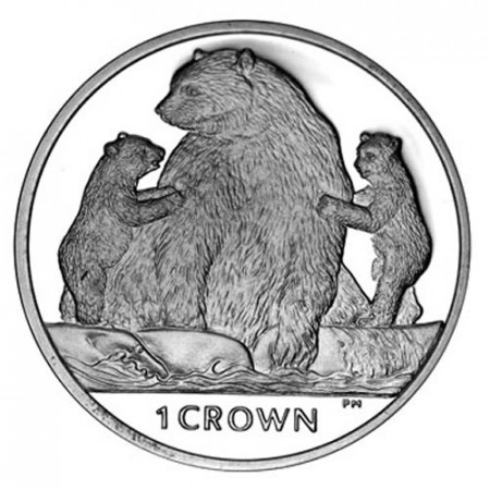 2013 * 1 Crown Isla de Man Oso Kermode