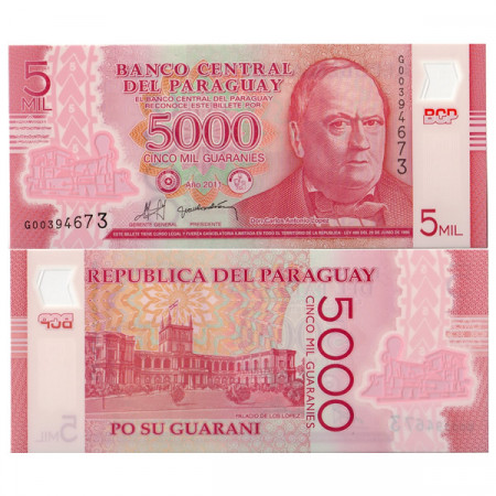 2011 * Billete Polímero Paraguay 5000 Guaranies "Don Lopez" (p234) SC