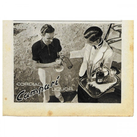 1942 * Anuncio Original Licor "CAMPARI - Cordial" Blanco/Negro
