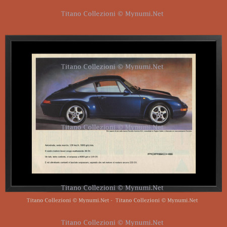 Anos 90 * Anuncio Original "Porsche, Nuova Porsche Carrera 911 " Cornisa