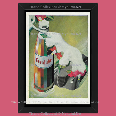 1941 * Publicidad Original 'Bernazzoli - Esso Flor Nevada' enmarcada
