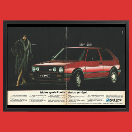Anos 80 * Anuncio Original "Volkswagen, GTI" Cornisa