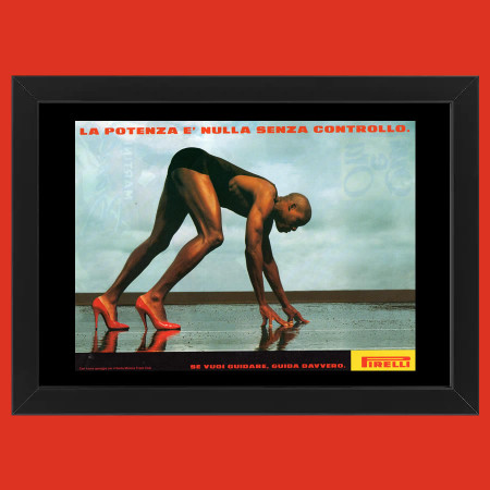 Anos 90 * Anuncio Original "Pirelli, La Potenza É Nulla Senza Controllo - Carl lewis, Tipo 1" Cornisa