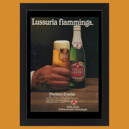 Anos 80 * Anuncio Original "Stella Artois, Lussuria Fiamminga" Cornisa