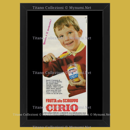 Anos 60 * Anuncio Original "Cirio, Frutta Allo Sciroppo" Cornisa