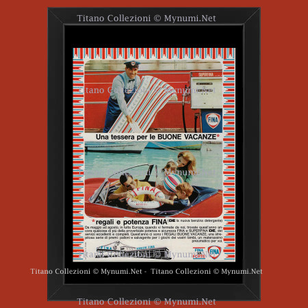 Anos 60 * Anuncio Original "Fina, Una Tessera per Le Buone Vacanze" Cornisa