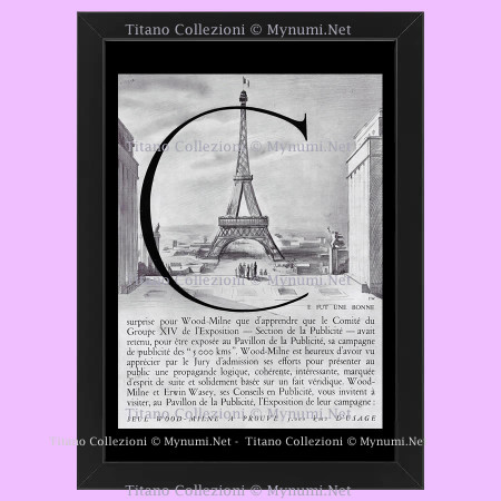Anos 30 * Anuncio Original "Wood-Milne, Tour Eiffel " Cornisa
