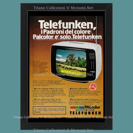 Anos 70 * Anuncio Original "Telefunken - MAC, Televisore Palcolor" Cornisa