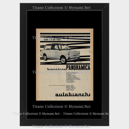 Anos 60 * Anuncio Original "Autobianchi, Sempre e su Ogni Strada, Bianchina Panoramica" Cornisa