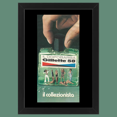 Anos 70 * Anuncio Original "Gillette, Il Collezionista" Cornisa