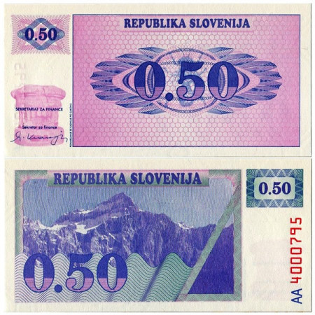 1990 * Billete Eslovenia 0,5 Tolar (p1A) SC