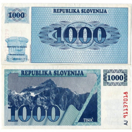 1991 * Billete Eslovenia 1000 Tolarjev  (p9a) EBC
