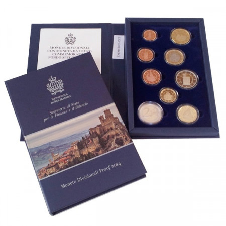 2014 * SAN MARINO Cartera Oficial euro proof "Bramante Lazzari"