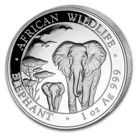 2015 * 100 Chelínes 1 OZ Somalia Elefante