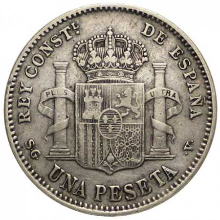 1899 (99) SG-V * 1 Peseta Plata Espana "Alfonso XIII" (KM 706) cMBC