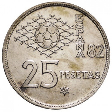 AV (1980-82) * 25 Pesetas Espana "Juan Carlos I - Copa Mundial de Fútbol de 1982" (KM 818) MBC-CIRC