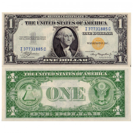 1935 A * Billete Estados Unidos 1 Dollar África del Norte "Yellow Seal" SC-
