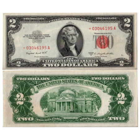 1953 B * Billete Estados Unidos 2 dollars SC star note