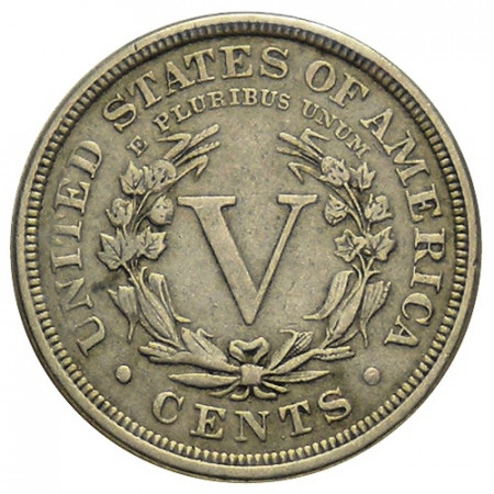 1883 * 5 Cents Estados Unidos "Liberty Nickel" (KM 112) MBC+