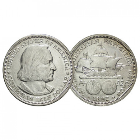 1892 (P) * Half 1/2 Dólar Plata Estados Unidos "Columbian Exposition" (KM 117) EBC