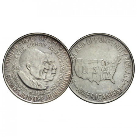 1952 (P) * Half 1/2 Dólar Plata Estados Unidos "Washington - Carver" (KM 200) EBC