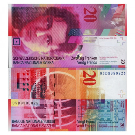 2005 * Billete Suiza 20 Franken  - Firma 76 SC