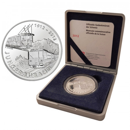 2012 * 20 Francs Plata Suiza "100 Years of Jungfrau Railway"  (KM 143) PROOF