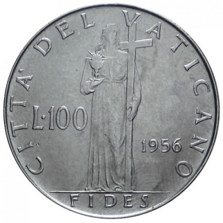 1956 * 100 Lire Vaticano Pío XII "Fides" FDC