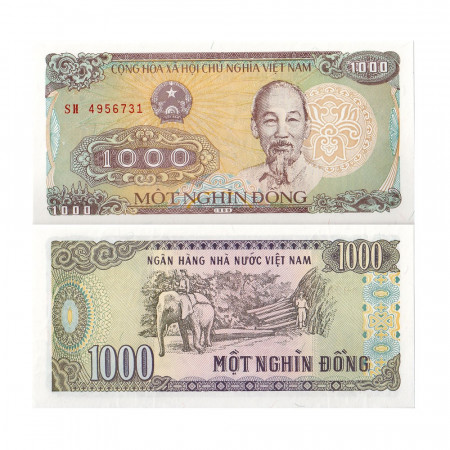 1988 (1989) * Billete Vietnam 1000 Dong "Temple - Pagoda" (p106) SC