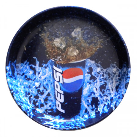 Bandeja * Pepsi Metal Redonda Azul "Logo" Publicidad Vintage
