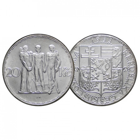 1933 * 20 Korun Plata Checoslovaquia "Industria, Agricultura y Negocios" (KM 17) FDC