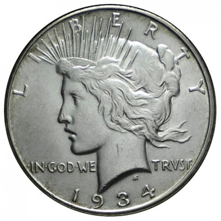 1934 D * 1 Dólar Plata Estados Unidos "Peace" Denver (KM 150) EBC