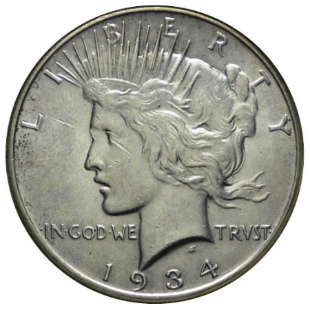 1934 (P) * 1 Dólar Plata Estados Unidos "Peace" Filadelfia (KM 150) EBC