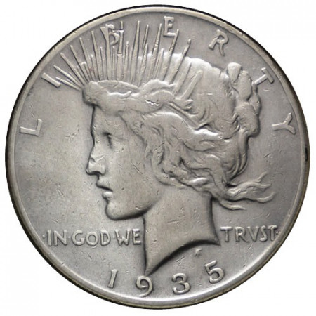 1935 S * 1 Dólar Plata Estados Unidos "Peace" San Francisco – 3 Ray (KM 150) cMBC
